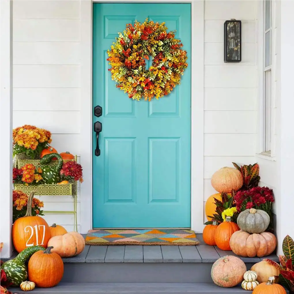 Simulation Autumn Wreath Door Garland Fall Wreathes Lovely Photographic Props