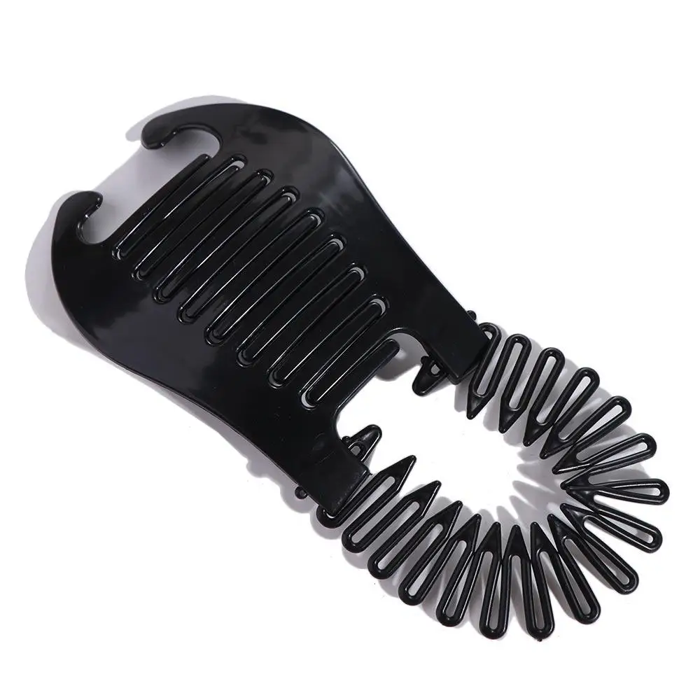 

Женская расческа для волос, коготь, черный, коричневый, хвост, резинки, заколки-бананы, зажим, гибкий головной убор, инструмент для удержания волос