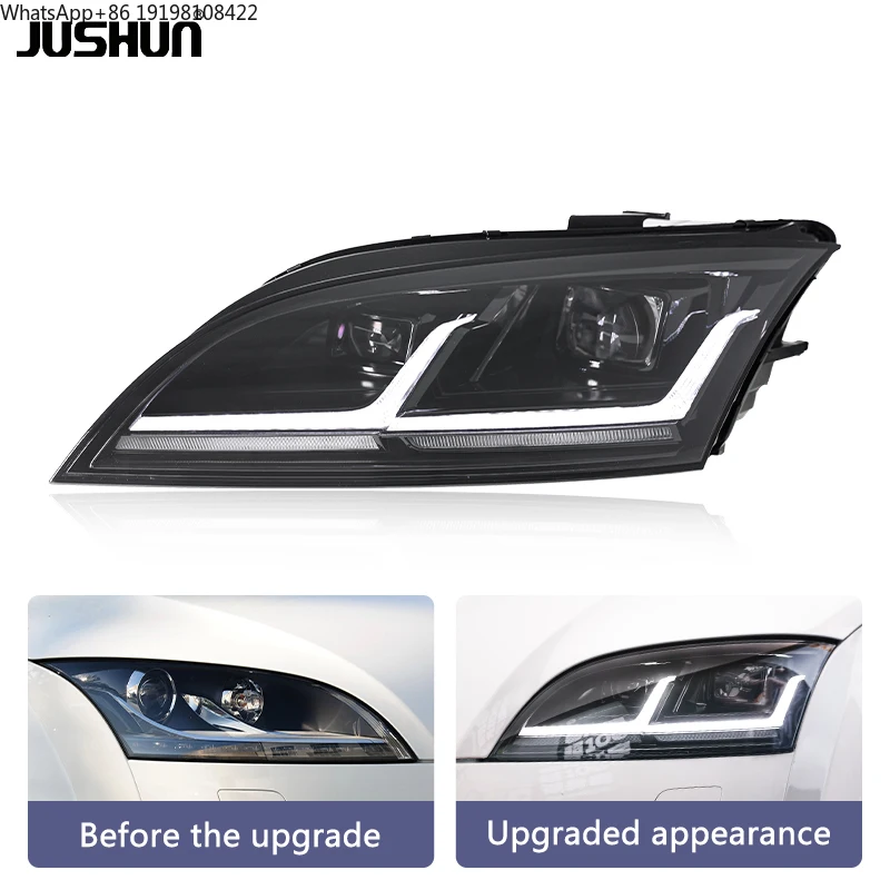 

JUSHUN Upgraded Headlight Assembly for Audi TT 2008-2014 LED Headlights Dynamic Turn Signal DRL Factory Wholesale