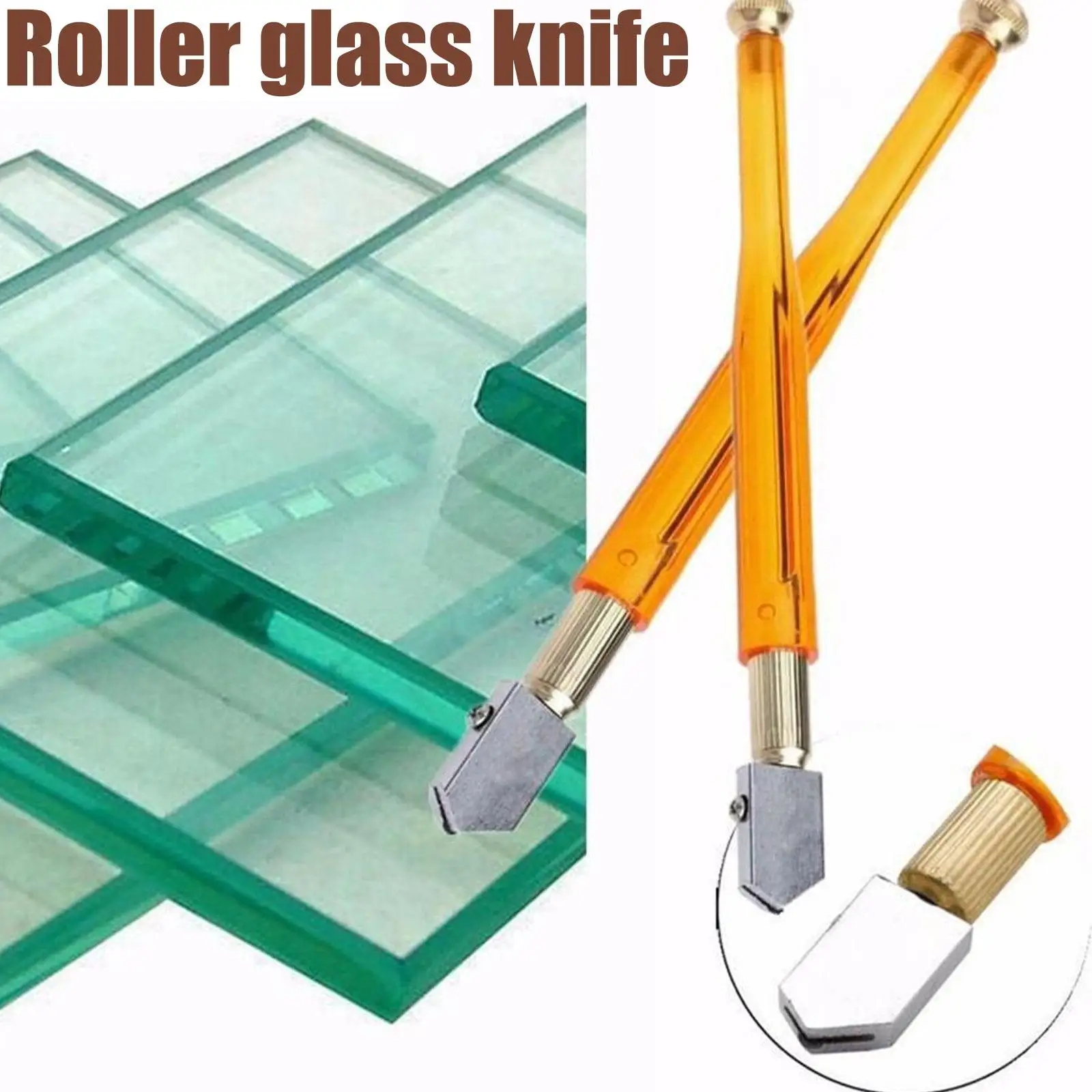 160mm Professional Oil Feed Glass Cutter Diamond Plastic Tile Cutting Tools Cutter Manual DIY Handle 6-12mm Construction To Z7L4