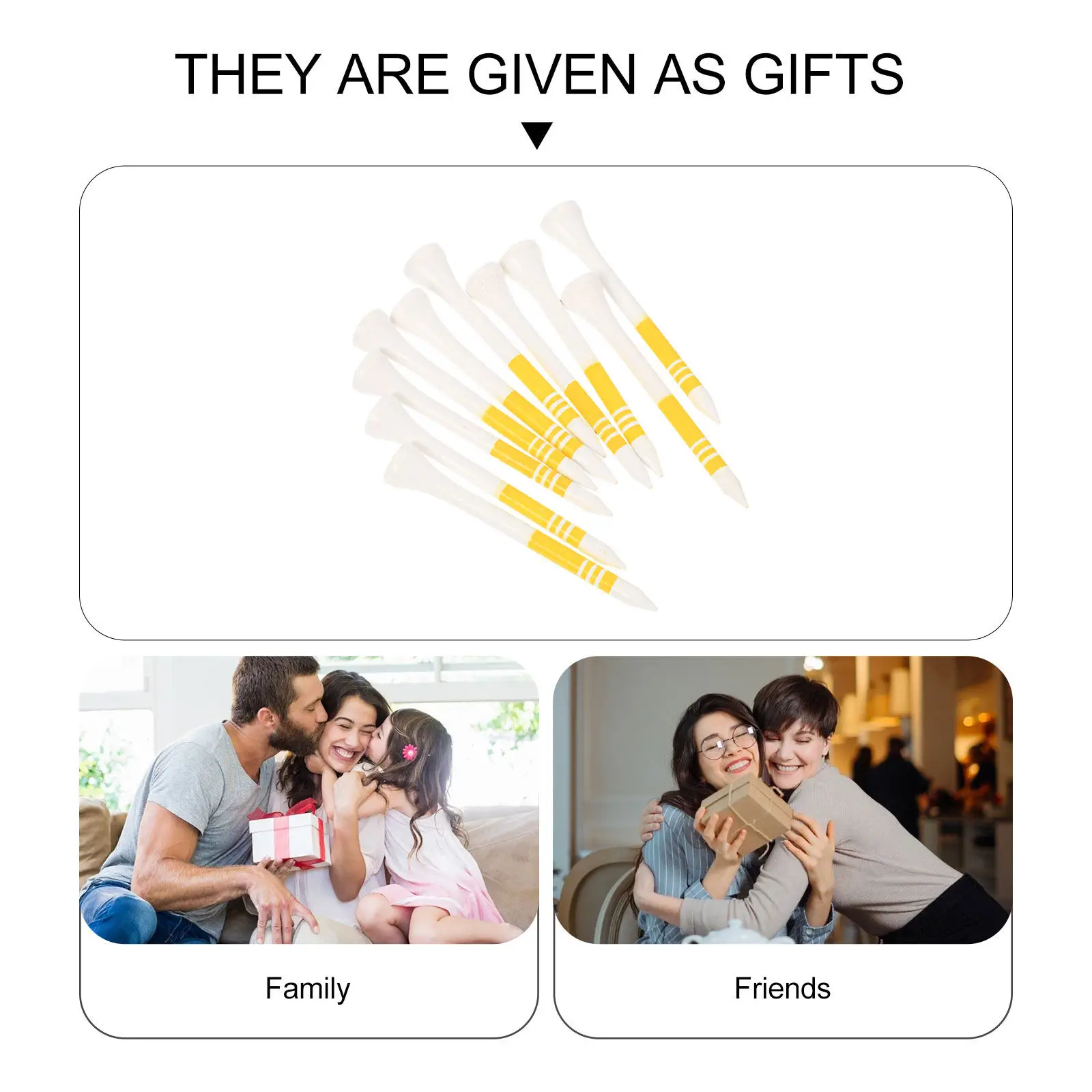 

10 шт. деревянных ти для гольфа, профессиональные, прочные, из натурального дерева, держатели для мячей для начинающих и экспертов, регулируемая глубина