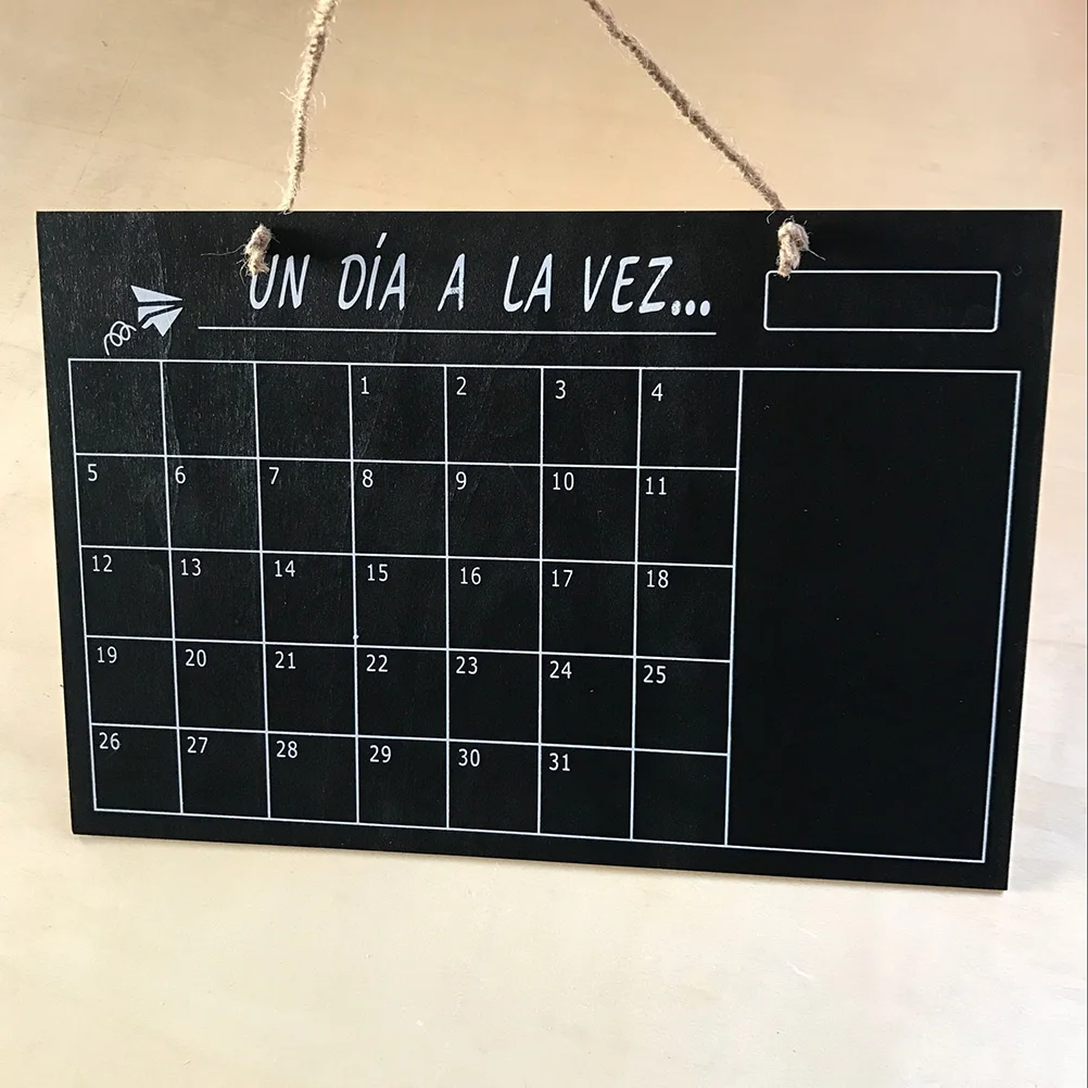 Wooden Single-Sided Hanging Blackboard Reusable Message Board For Wedding Party Christmas Chalkboard Wall Organizer