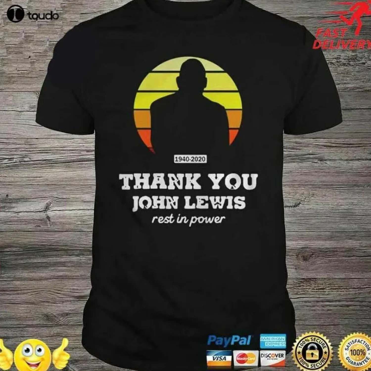 Chemise vintage « Congressman Thank You John Lewis 1940 2020 Rest In Power »