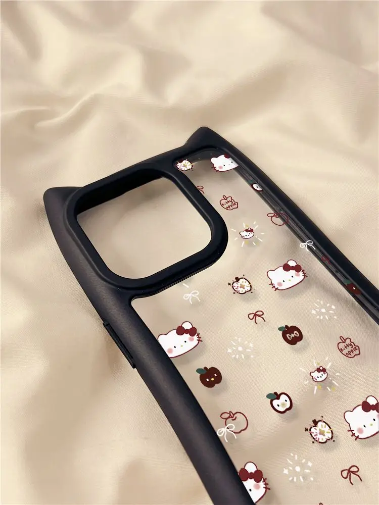 Sanrio Hello Kitty Kawaii Cartoon Phone Case For iPhone 15 14 13 12 11 Pro Max XR XS MAX Y2K Girl Lovely Anti Fall Back Cover