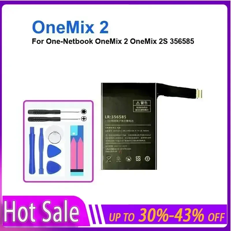

6900MAH Notebook Battery OneMix 2 for One-Netbook OneMix 2 OneMix 2S 356585 6900MAH 3.85V 26.565WH Batterij + Track NO