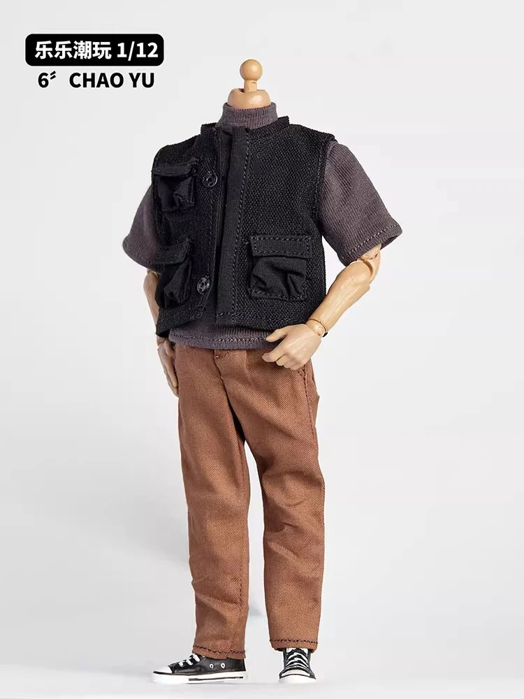 الحلزون في المخزون 1/12 الجندي الترفيه جيوب متعددة سترة تي شيرت مستقيم الساق الجينز صالح 6 ''عمل الشكل الجسم دمية