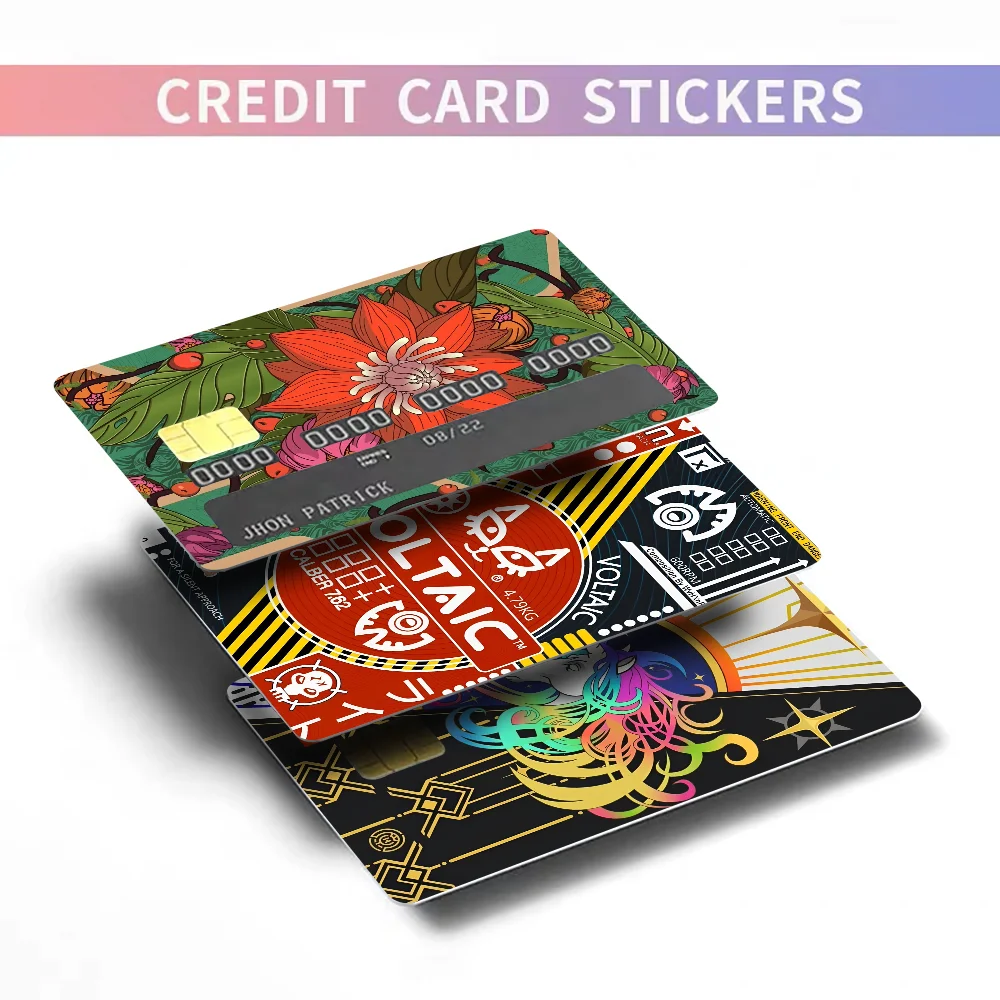 Cool C-CS-GO Pattern Stickers  Bank Credit Card Stickers Metro-Card Skin Cover Waterproof Removable Debit Covers Sticker