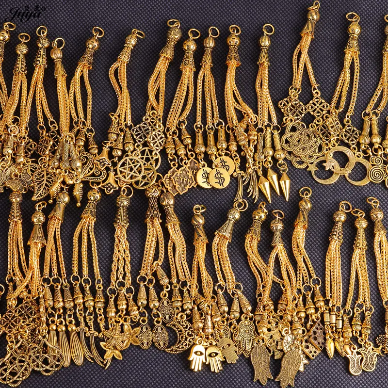 50PCS Wholesale Ethnic Tassel Pendant Charms For Jewelry Making DIY Religiou Prayer Bead Necklace Supplies Accessories