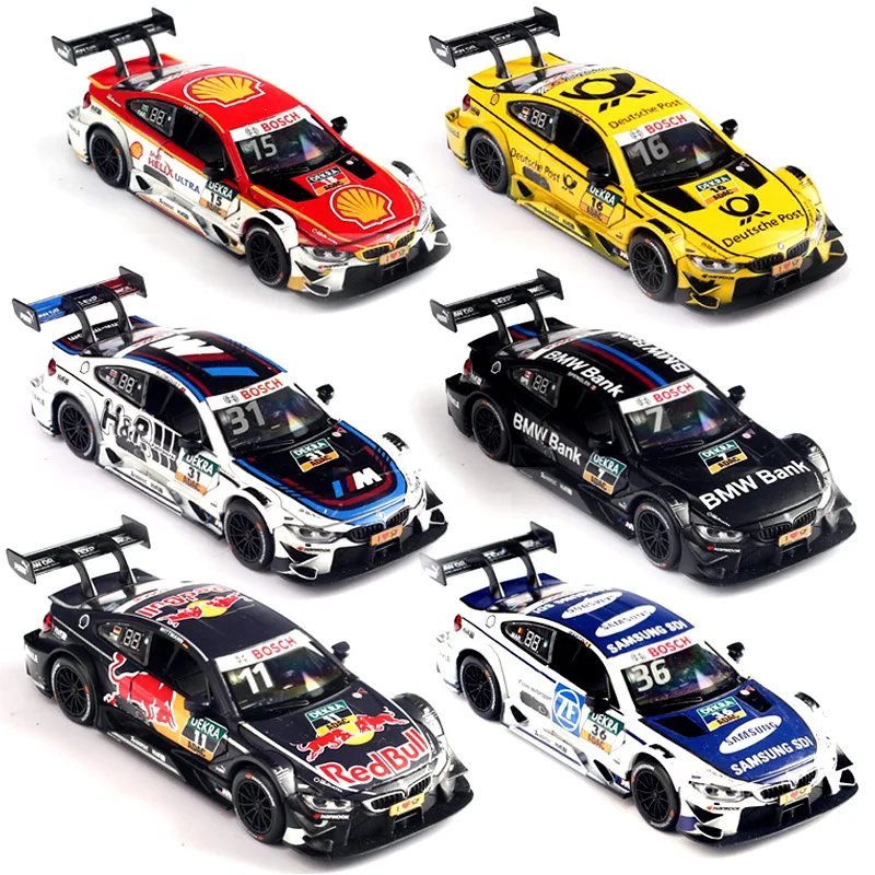 Rmz-bmw m4 dtm m8 gte,1:32合金玩具,男の子用ギフトコレクション用サウンドライト