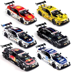 RMZ City 1:32 Alloy Diecast BMW M4 DTM M8 GTE Car Toy Model  Sound Light pull Back Sport Vehicle Toys For Boy Gift Collection