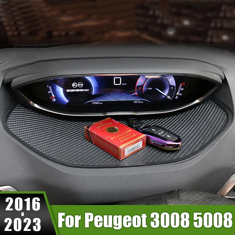 

For Peugeot 3008 5008 GT Hybrid 2016 2017 2018 2019 2020 2021 2022 2023 Car Dashboard Anti-Skid Rubber Pad Phone Sticky Mat