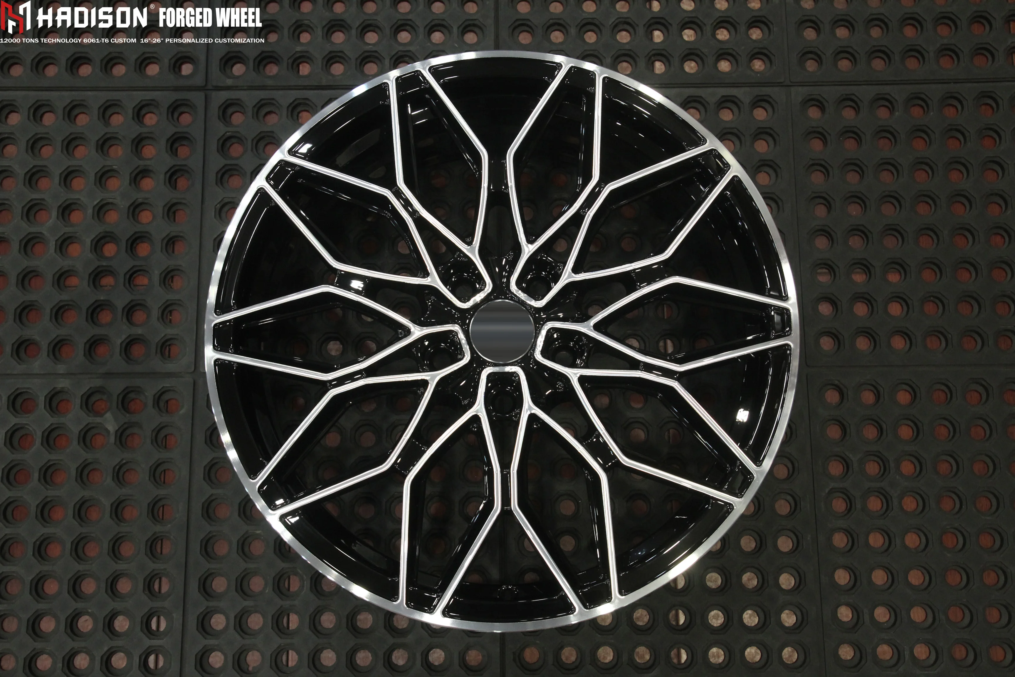 Personalized 6061-T6 Fully Forged Geometric Diamond Mesh Wheels 18 19 20 21 22 Inch 5x112 5x114.3 5x120 Fit For Luxury Sedan SUV