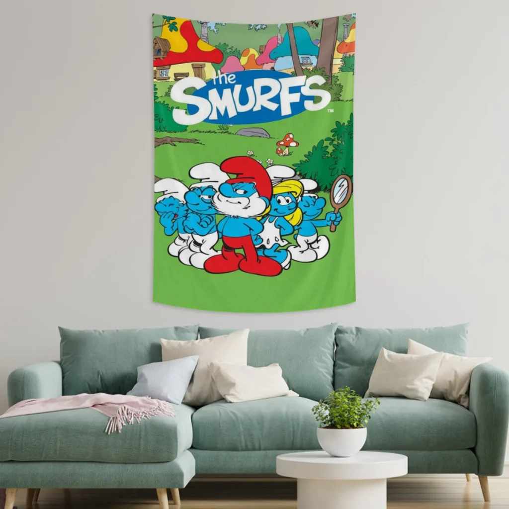

S-Smurfss гобелен украшение для комнаты украшение для спальни настенный Декор