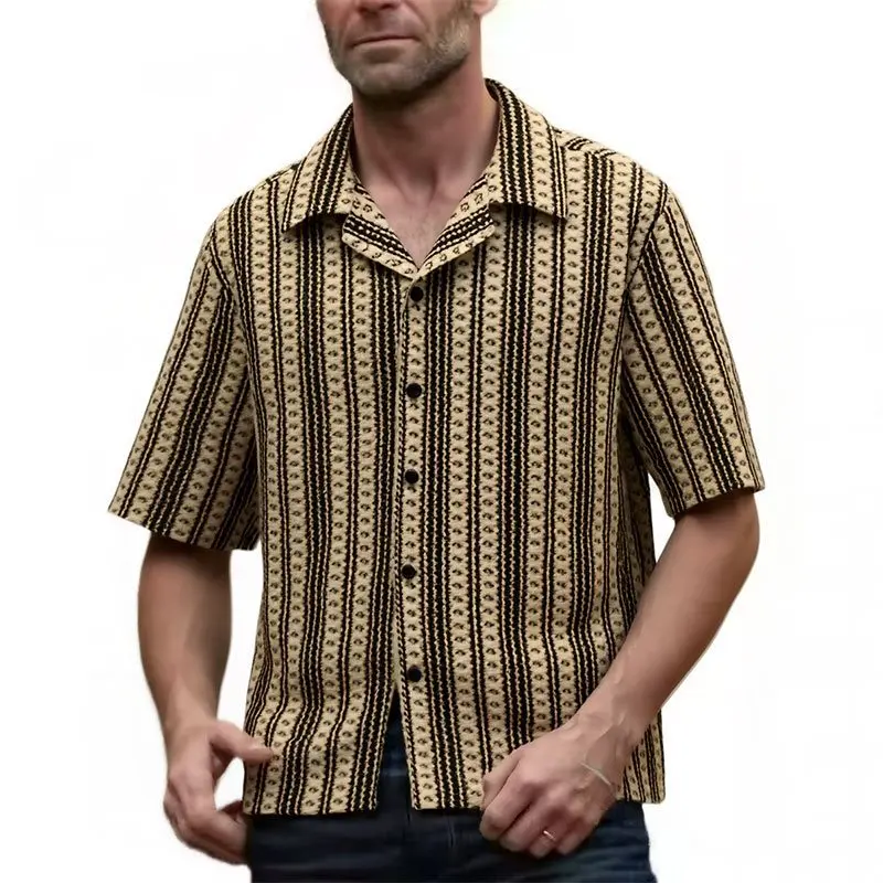 

Summer 2026 Men's Casual Hollow out ort Sve Comfortable Breathable irt 3D Print Loose Fit Versatile Sle for All
