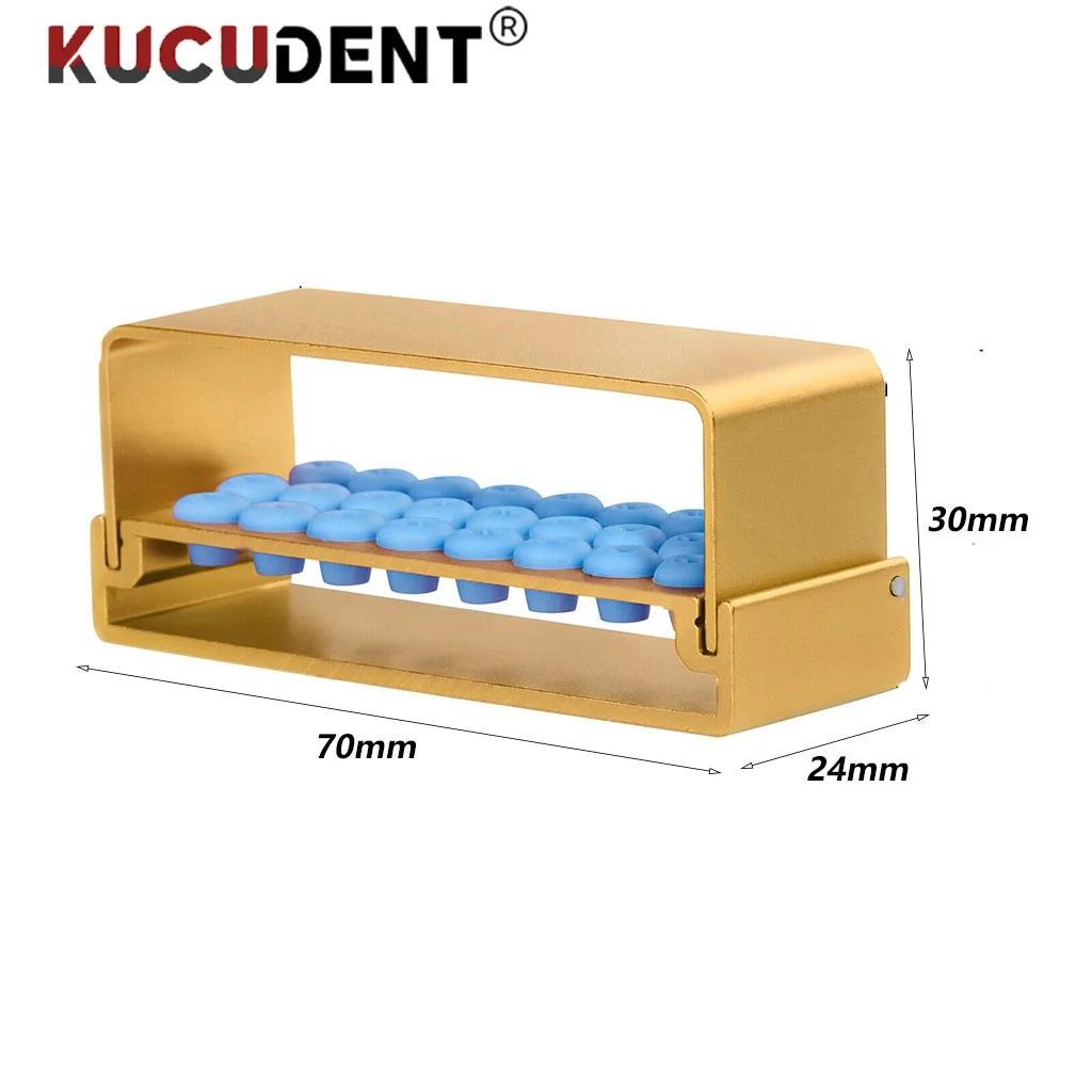 24 Holes Dental Burs Holder Aluminium Alloy Disinfection Case for High Low Speed Bur Dentistry Organizer Box Autoclavable