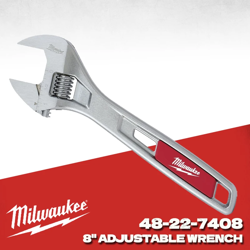 

Milwaukee 48-22-7408 8" Adjustable Wrench Industrial Grade Household DIY Decoration Professional Hand Tool ﻿48227408