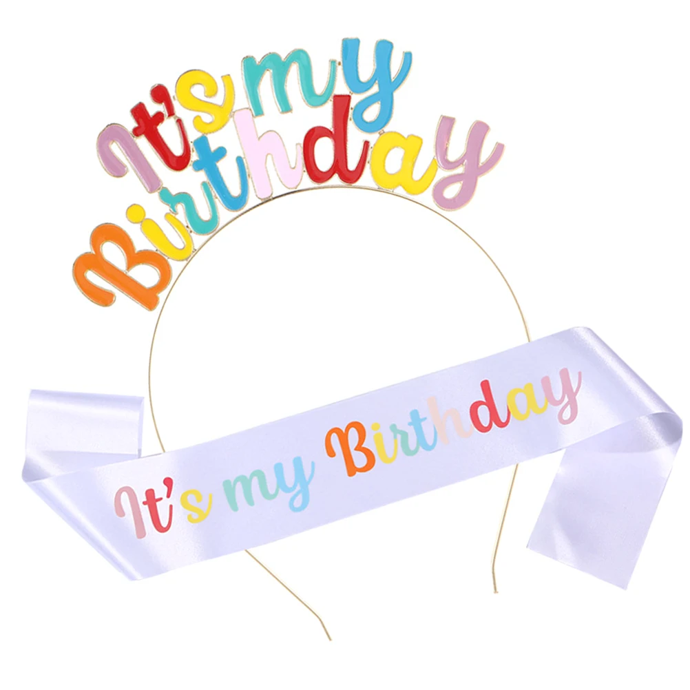 

Birthday Headband Hairband Decorations Women Kids Headdress Party Accessories Photo Prop Celebrations Wedding Festivals Soft