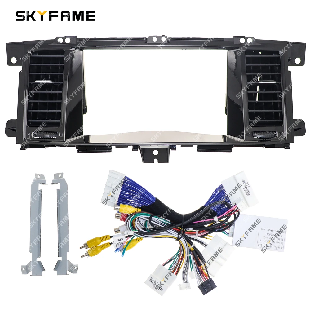 SKYFAME Car Frame Fascia Adapter Canbus Box Decoder Android Radio Dash Fitting Panel Kit For Nissan Patrol Infiniti QX56 QX80