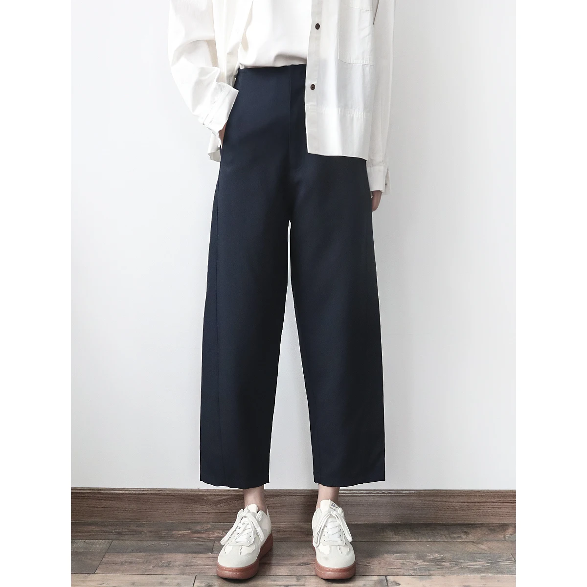 

Женские повседневные брюки с высокой талией в винтажном стиле, длиной 7/8 или 9/10, отличного качества, модные