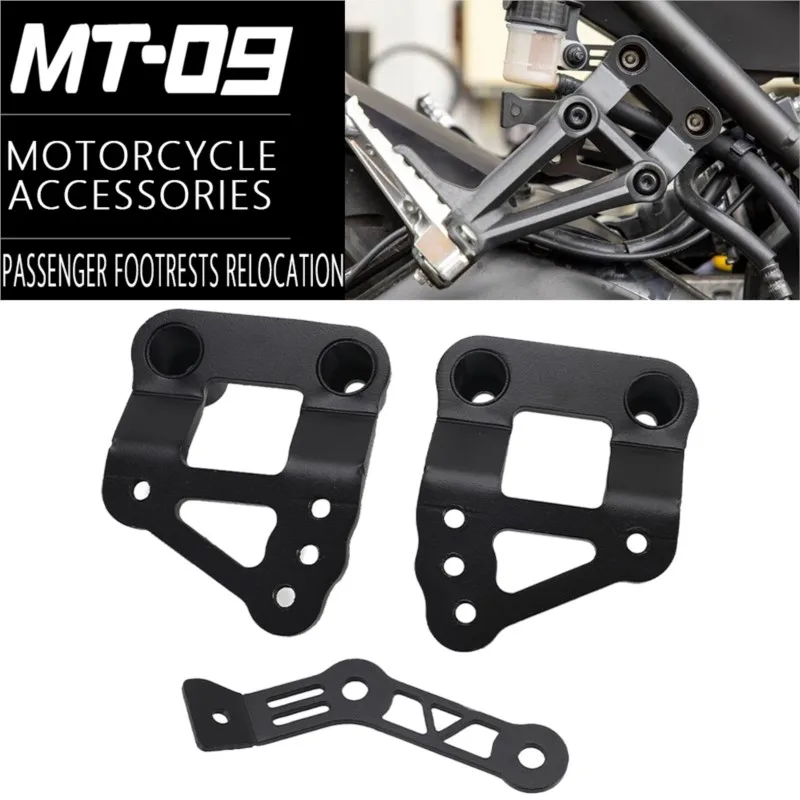 

Motorcycles Passenger footrests relocation Stainless Steel Passenger pedal adjustment MT-09 MT-09 FZ09 XSR900 For Yamaha 2014-21