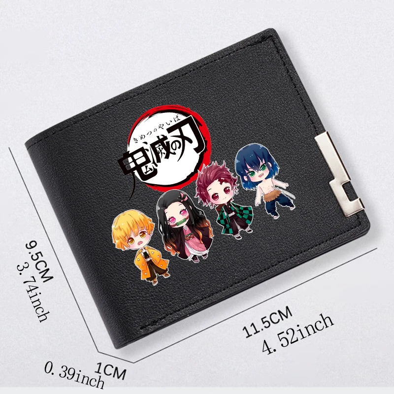 

Кошелек-портмоне Demon Slayer для мужчин, с изображением мультяшного персонажа Камадо Танджиро, портативный, для карт и монет, подарок на день рождения, новинка