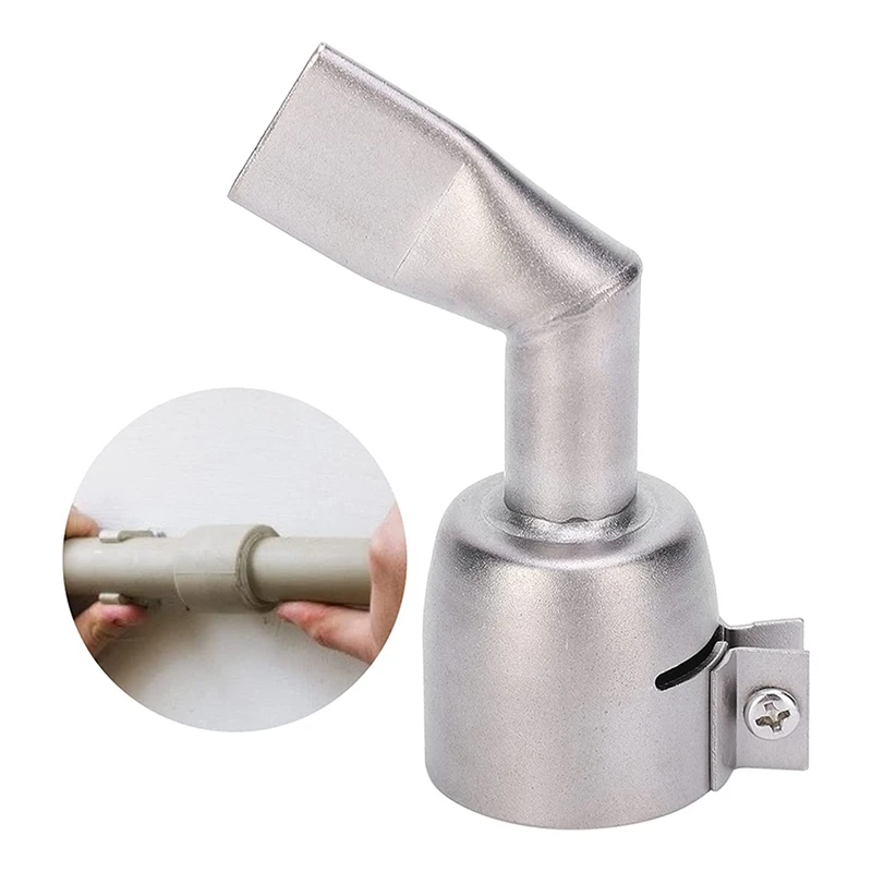 2Pcs Welding Gunnozzle 120 Degree Stainless Steel Flat Nozzle Welder Tips For Vinyl PVC Plastic