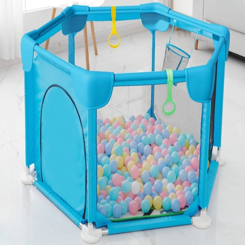 アップグレードされた安全プレイヤード、一体型クロールマットとボールピット付きキッズプレイヤード、赤ちゃんや幼児向けの無毒の屋内プレイゾーン