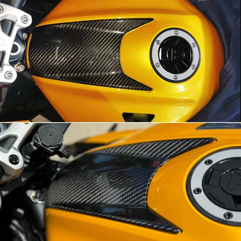 New Motorcycle Accessories Fuel Tank Housing Fairing For Street Triple 765RS/R moto2 2023 2024 Fuel Tank Panels Carbon Fiber