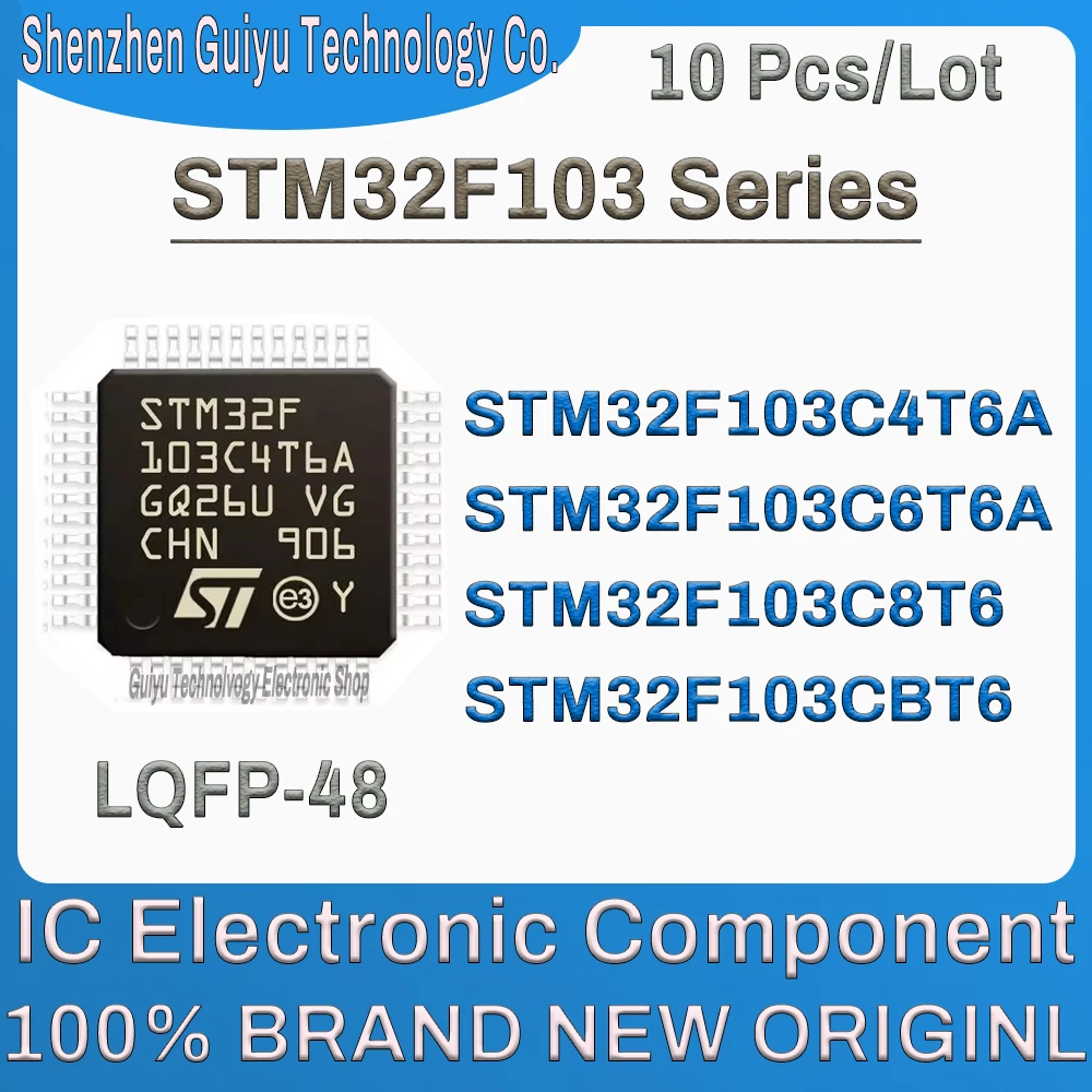 10 Pcs/Lot STM32F103C4T6A STM32F103C6T6A STM32F103C8T6 STM32F103CBT6 STM32F103 STM32F STM LQFP-48 IC MCU Chip