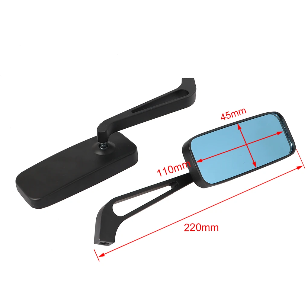 2x M8/M10 Universal Motorcycle Rearview Mirror For Harley Sportster Glide Softail Chopper Bobber Honda Yamaha Kawasaki image 4