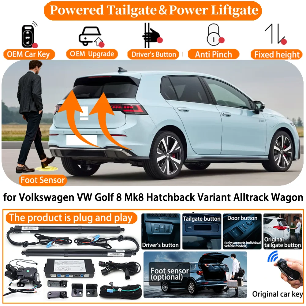 

Powered Tailgate for Volkswagen VW Golf 8 Mk8 Hatchback Variant Alltrack Wagon Automatic Electric Power Tailgate Tail Gate Lift