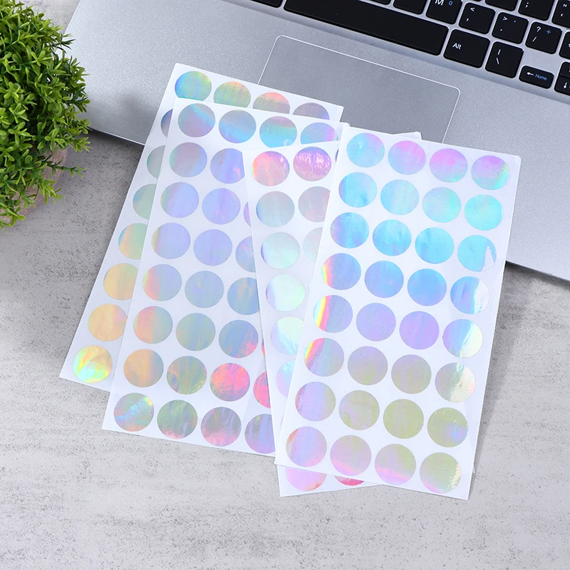 100pc 2cm Stickers Laser Void Circular Shape Blank Void Anti Disassembly Label Holographic Security Sealing Sticker Sealing Tape