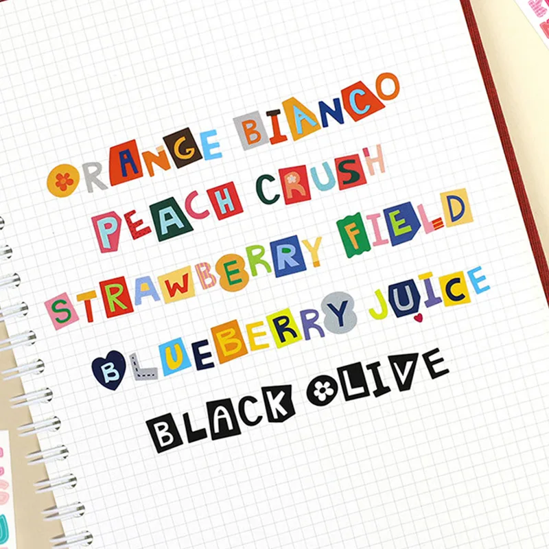 5/10pcs Colorful Alphabet Number Sticker Waterproof DIY Hand Account Scrapbook Phone Decoration Letter Stickers