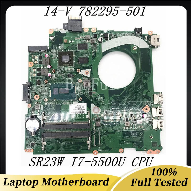 782295-501 763566-001 Mainboard For HP ENVY 14-V Laptop Motherboard DAY11AMB6E0 With SR23W I7-5500U CPU 100% Full Working Well