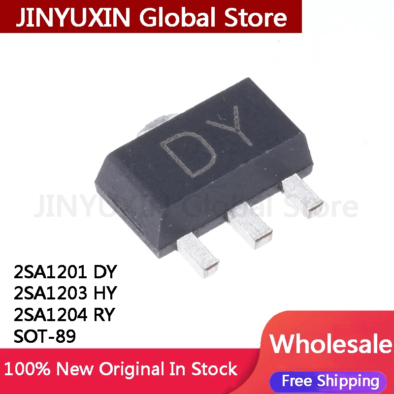 100Pcs 2SA1201 DY 2SA1203 HY 2SA1204 RY SOT-89 SMD transistor in Stock Wholesale