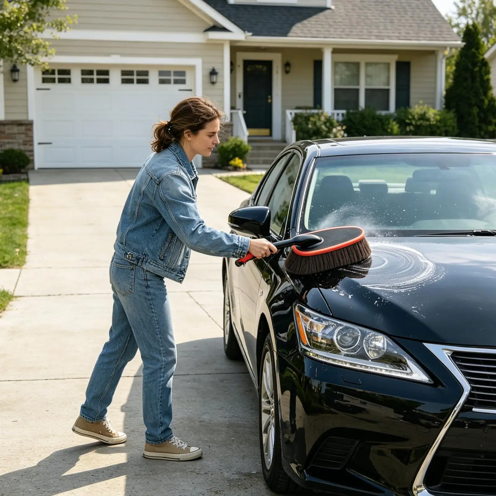 Car Dust Brush Strong Absorption Scratch Free Car Detailing Brush for Trailer RV Automotive Sedan Pickup Motorcycle Yacht ATV