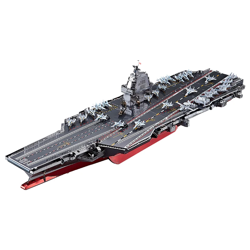 IRON STAR 3D Metal Puzzle C62209 Fujian Aircraft Carrier Model Kits DIY Laser Cutting Jigsaw Toys for Adults Children