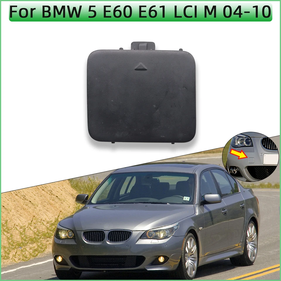 Tapa de cubierta de remolque de decoración, parachoques delantero, carcasa de gancho de ojo de remolque para BMW 5 E60 E61 LCI m-sport 2004-2010, pintura en aerosol de alta calidad