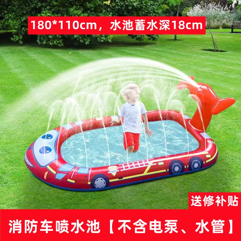 Picture 6: Small Inflatable Pool Kids Summer Water Splash Mat for Yard Lawn