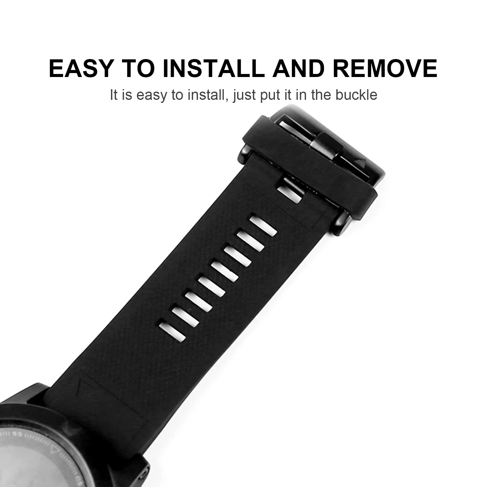

4pcs Silicone Watch Band Strap Retainer Loops For Fenix 5 22Mm Secure Fit Comfortable Replacement Bands Holder For