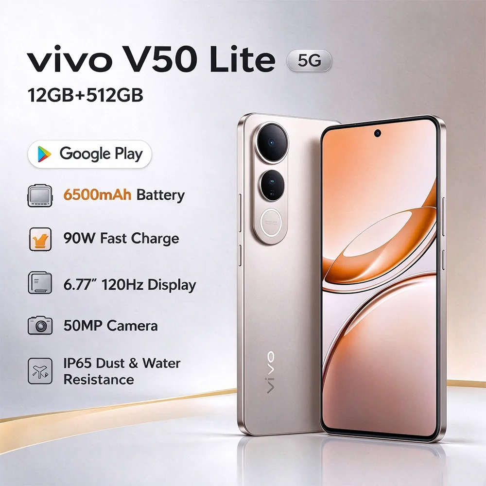 VIVO V50 Lite Unlocked Global Version 5G Android Smartphone 6.77