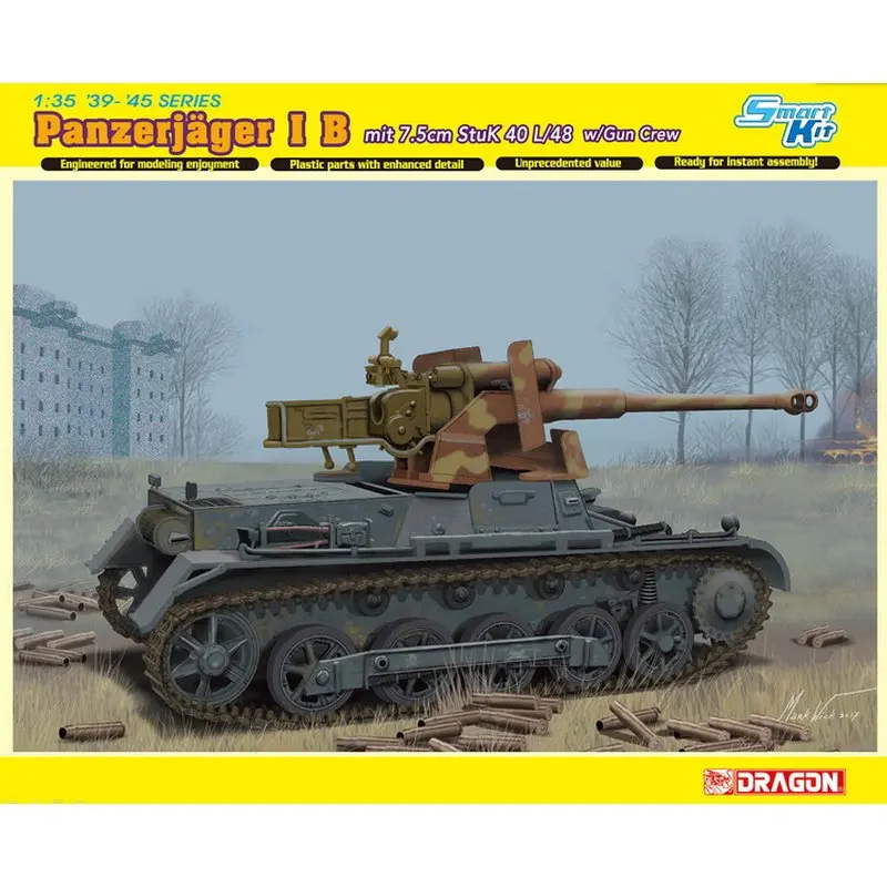 

DRAGON 6781 1/35 Panzerjager I B mit 7,5 см StuK 40 л/48 с пистолетом Crew — набор масштабной модели