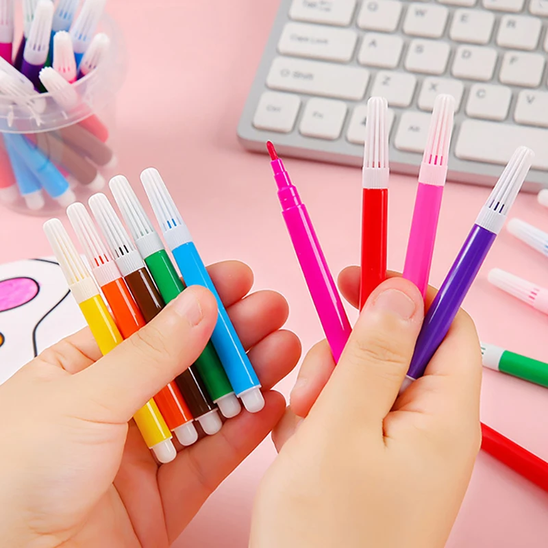 4Pcs Mini pennarelli ad acquerello colorati pennarelli da colorare Kid Art Drawing Toys strumenti di pittura per studenti forniture scolastiche regali per bambini