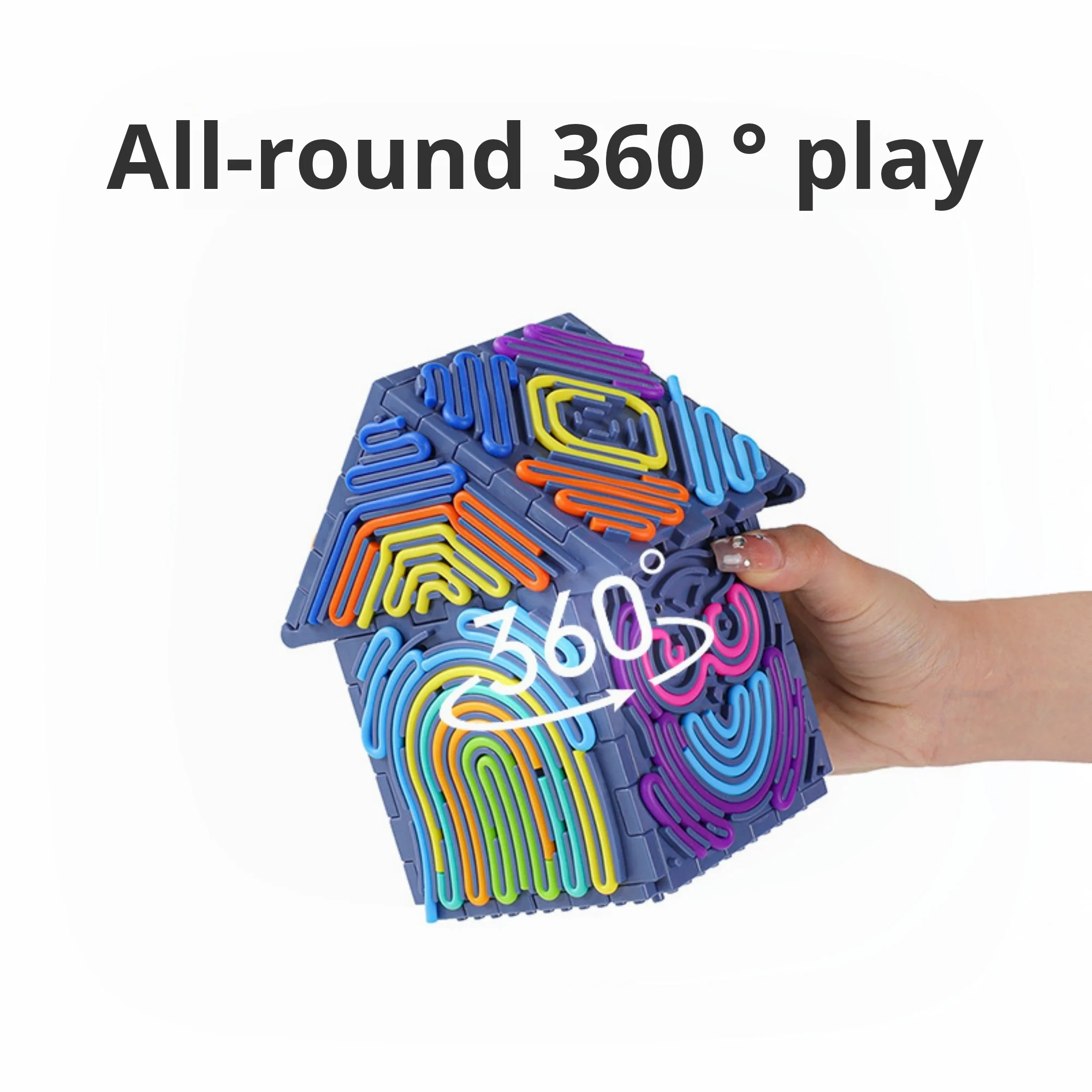 3D Sensoryczna Tablica Edukacyjna Puzzle Klocki Budowlane Domek Trening Skupienia Urodziny/Święta/Nowy Rok Prezent DIY dla Dzieci Zabawka Edukacyjna