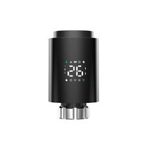 【Flash Sale】Tuya Smart Zigbee Radiator Actuator TRV Programmable Thermostatic Radiator Valve App Remote Easy To Use Black