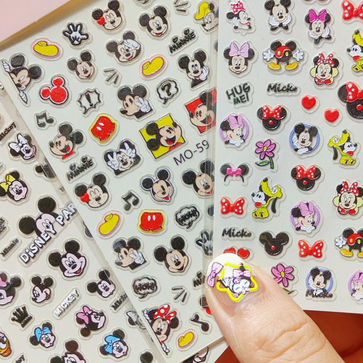 1 sheet Disney Cartoon HelloKitty 3D Nail Art Stickers Nail Decals for Nails Manicure fashion Design DIY Happy Accessories