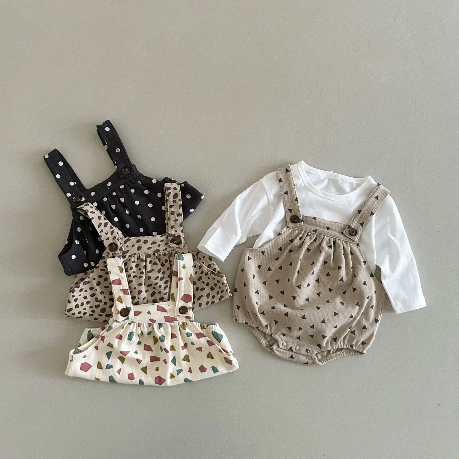 Korea Style Baby Rompers Pant 2024 Fashion Dot Baby Clothing Toddler Baby Jumpsuit One-Pieces Bodysuits For Girls Boys