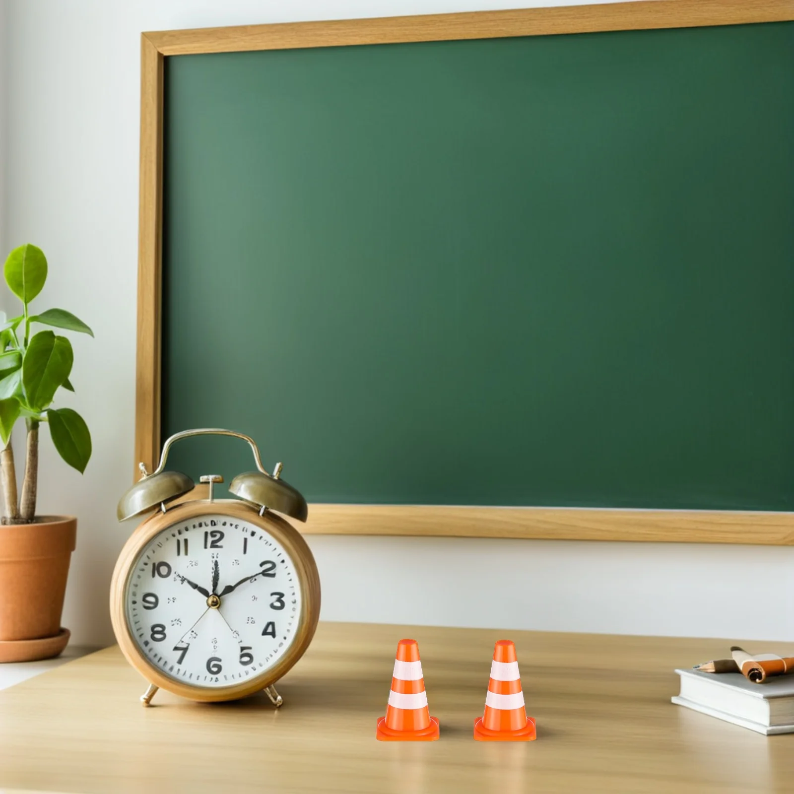 1 set 1 Set Kids Educational Mini Traffic Cone Set Bright Road Signs Pretend Play Simulation Traffic Kit For