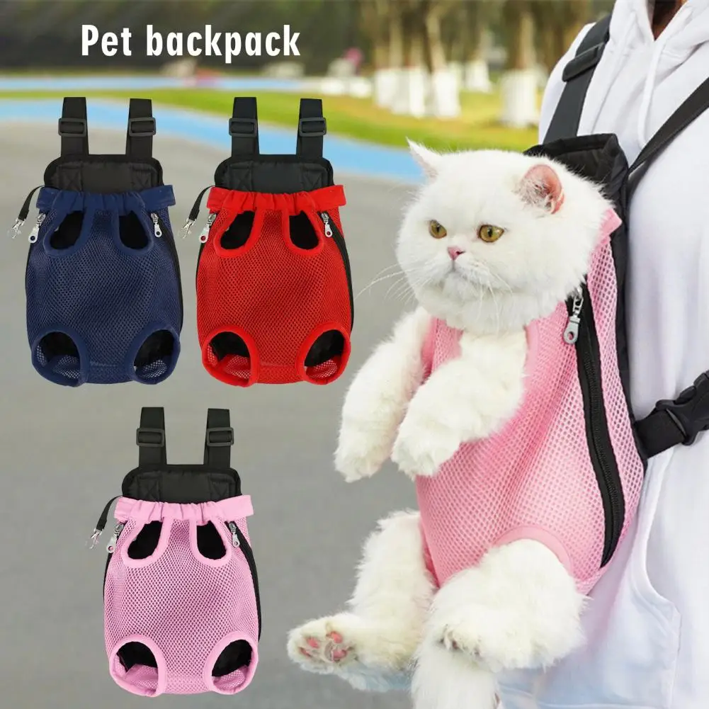 

Pet Carrier Backpack Adjustable Pet Front Backpack for Small Dogs Cats Legs Out Travel Bag for Walking Hiking Camping