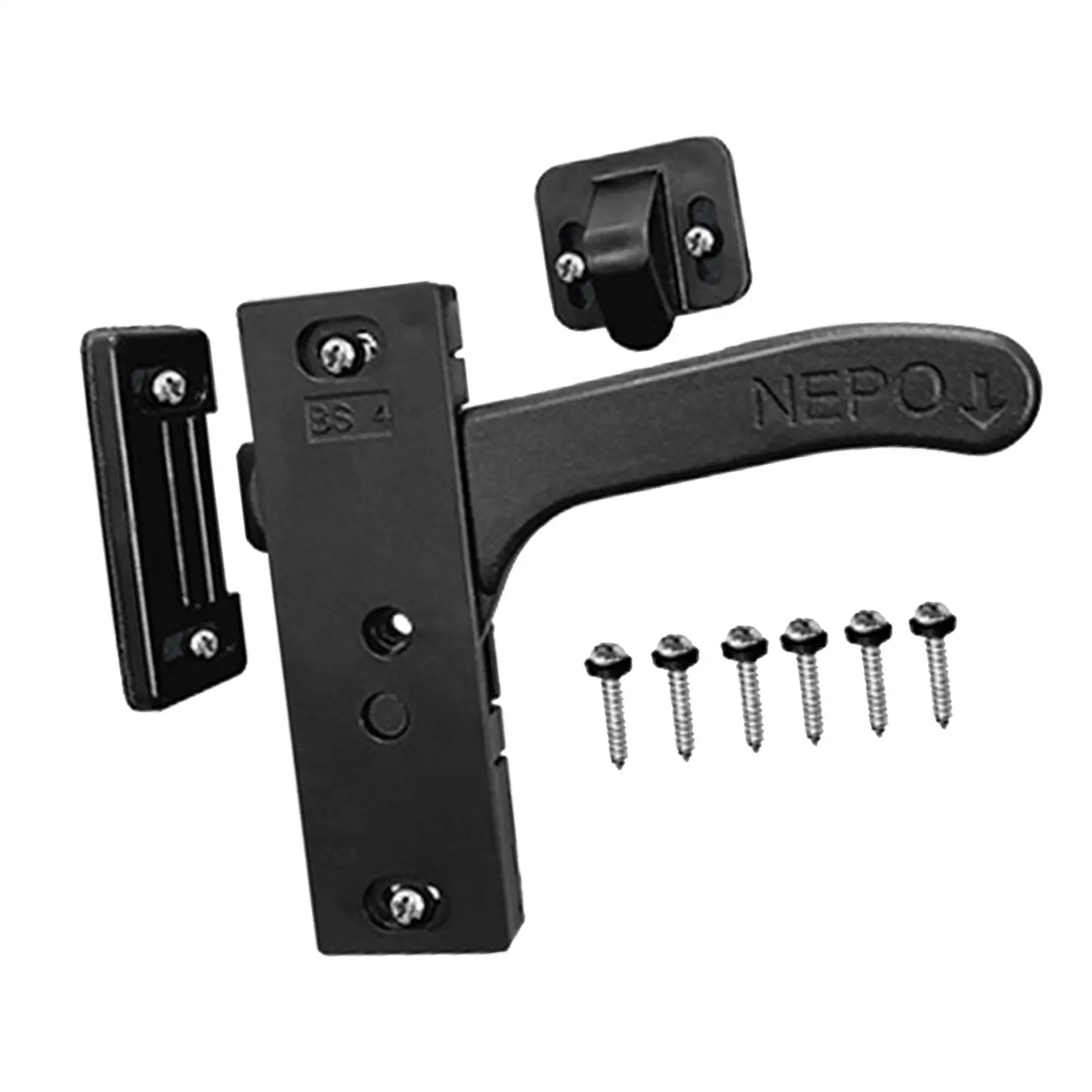 Durable RV Screen Door Latch Metal Handle Kit Easy Install Lock Solution for Motorhome Travel Trailer
